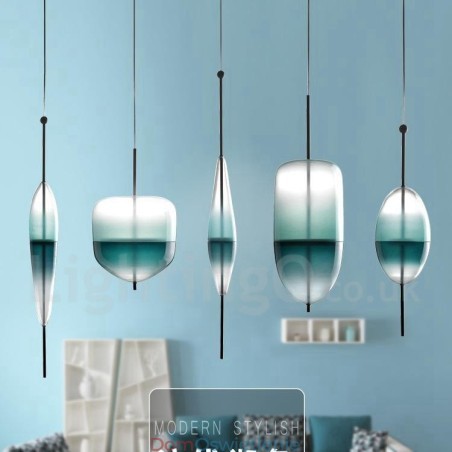 Nowoczesna, współczesna lampa wisząca w kolorze gradientowym z kloszem szklanym Nowoczesna, współczesna lampa wisząca w kolorze gradientowym z kloszem szklanym