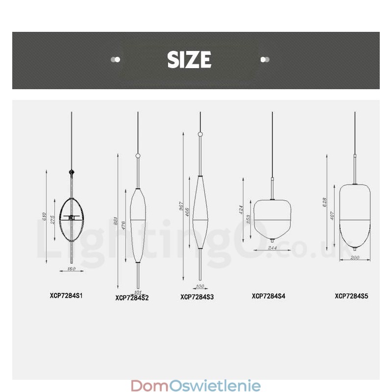 Nowoczesna, współczesna lampa wisząca w kolorze gradientowym z kloszem szklanym
