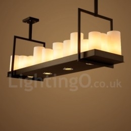 Rustykalna lampa wisząca w stylu vintage w stylu Lodge Candlestick