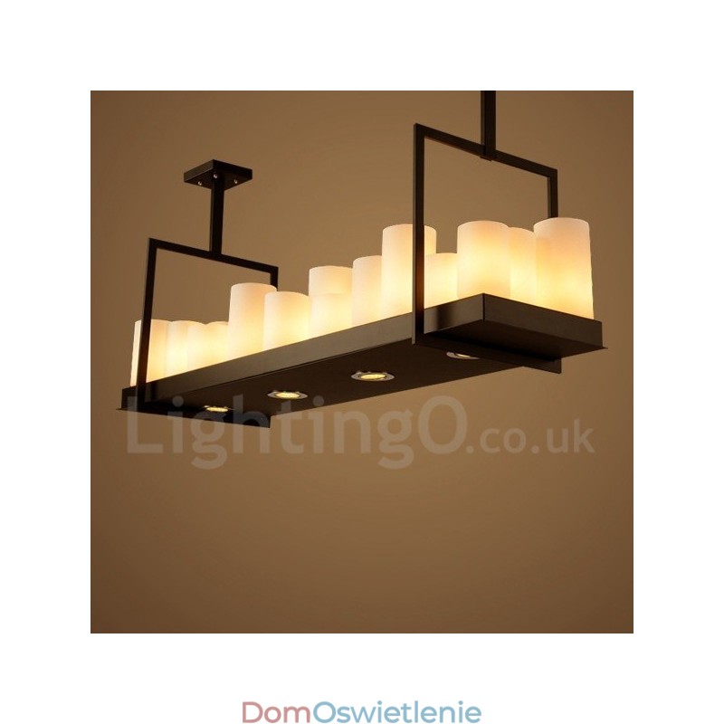 Rustykalna lampa wisząca w stylu vintage w stylu Lodge Candlestick