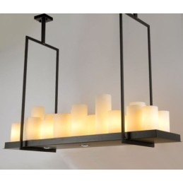 Rustykalna lampa wisząca w stylu vintage w stylu Lodge Candlestick