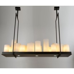 Rustykalna lampa wisząca w stylu vintage w stylu Lodge Candlestick