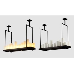 Rustykalna lampa wisząca w stylu vintage w stylu Lodge Candlestick