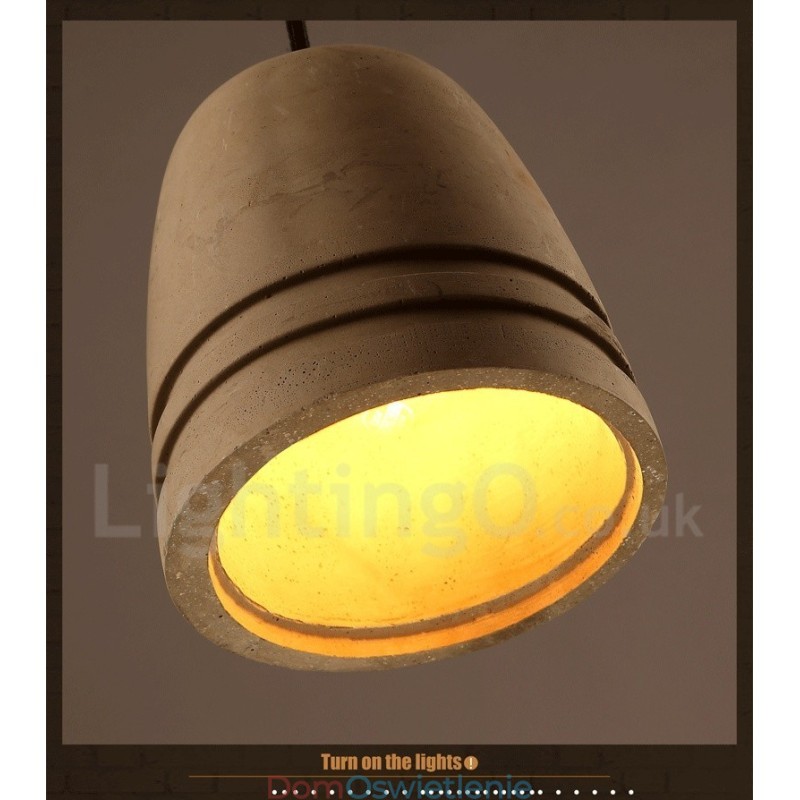 Retro Vintage Betonowa lampa wisząca