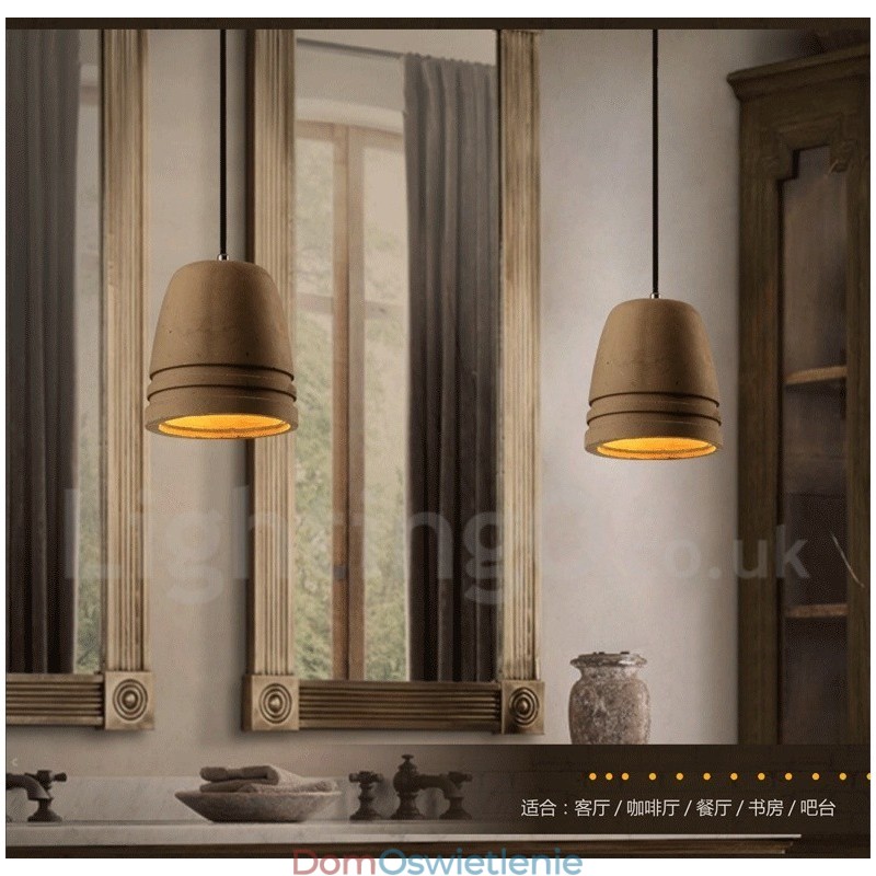 Retro Vintage Betonowa lampa wisząca