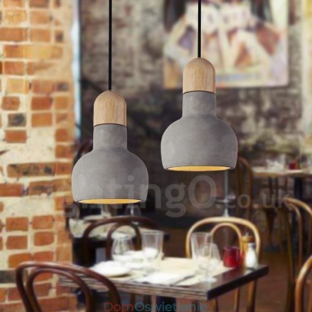 Retro Vintage Drewno Beton Pojedyncza lampa wisząca Retro Vintage Drewno Beton Pojedyncza lampa wisząca