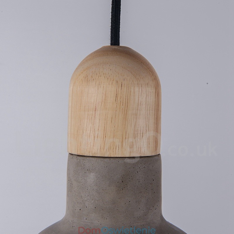 Retro Vintage Drewno Beton Pojedyncza lampa wisząca