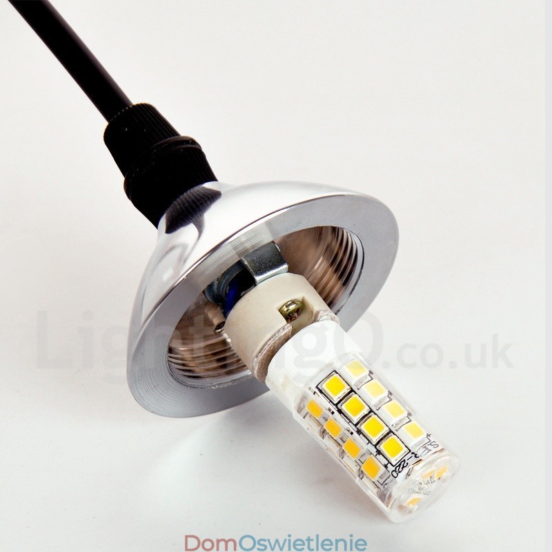 Do 3-punktowej czarnej lampy wiszącej z kloszem szklanym