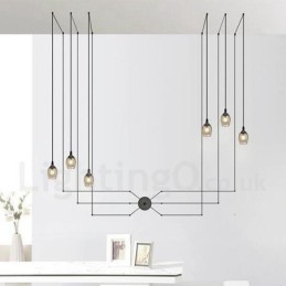 Do lampy wiszącej na 6 świateł z kloszem szklanym
