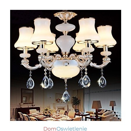 Luksusowa naturalna lampa wisząca z jadeitu Europejskiej lampy wiszącej z kryształu Luksusowa naturalna lampa wisząca z jadeitu Europejskiej lampy wiszącej z kryształu
