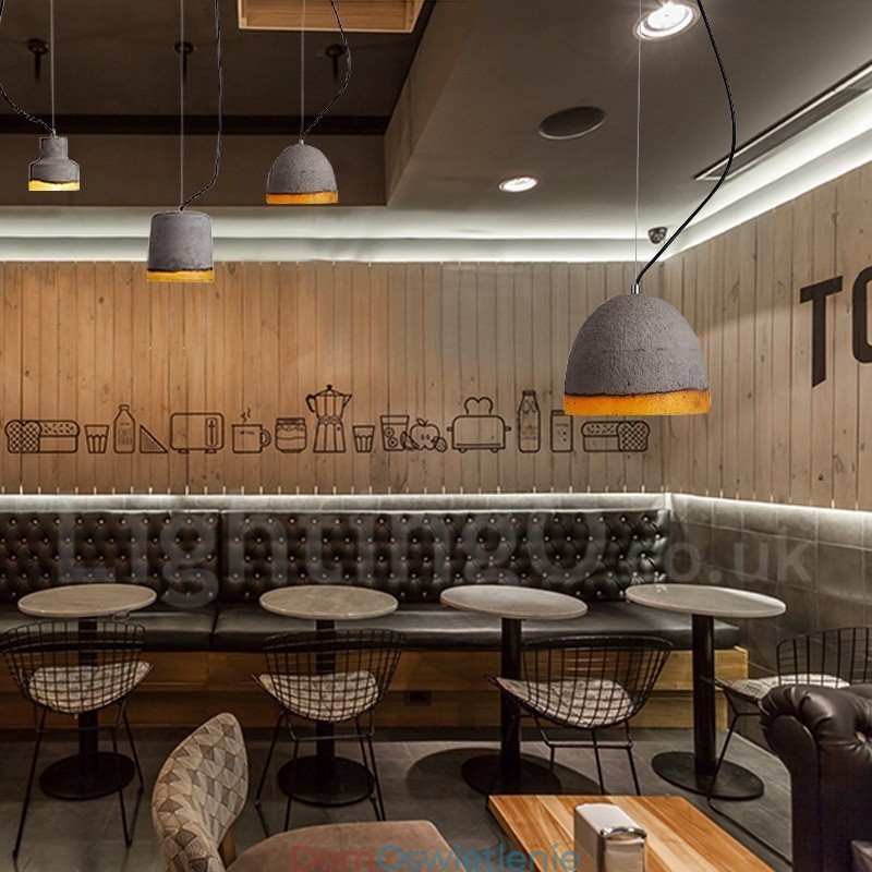 Nowoczesna współczesna lampa wisząca z betonu 1