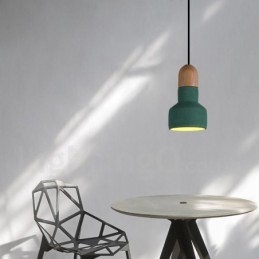 Vintage Wood Concrte Multi Colors Wisząca lampa do lampy