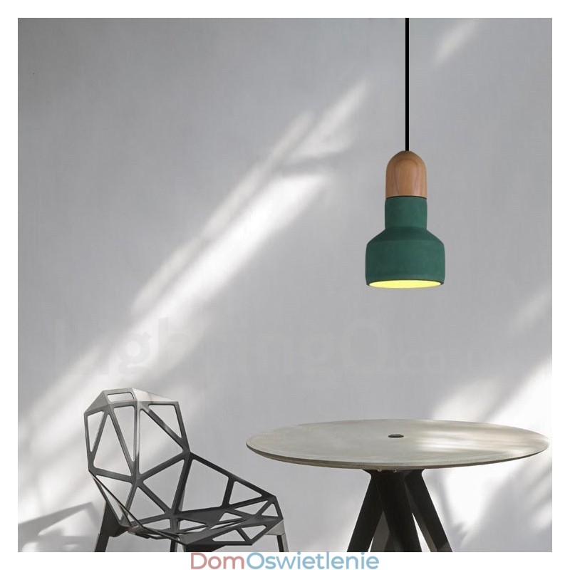 Vintage Wood Concrte Multi Colors Wisząca lampa do lampy