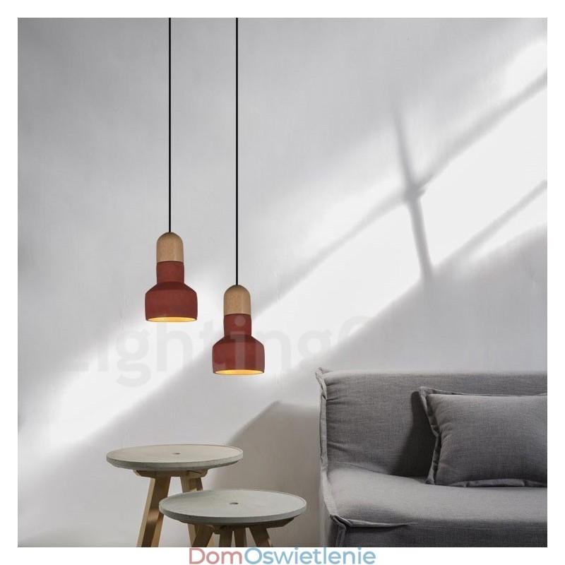 Vintage Wood Concrte Multi Colors Wisząca lampa do lampy