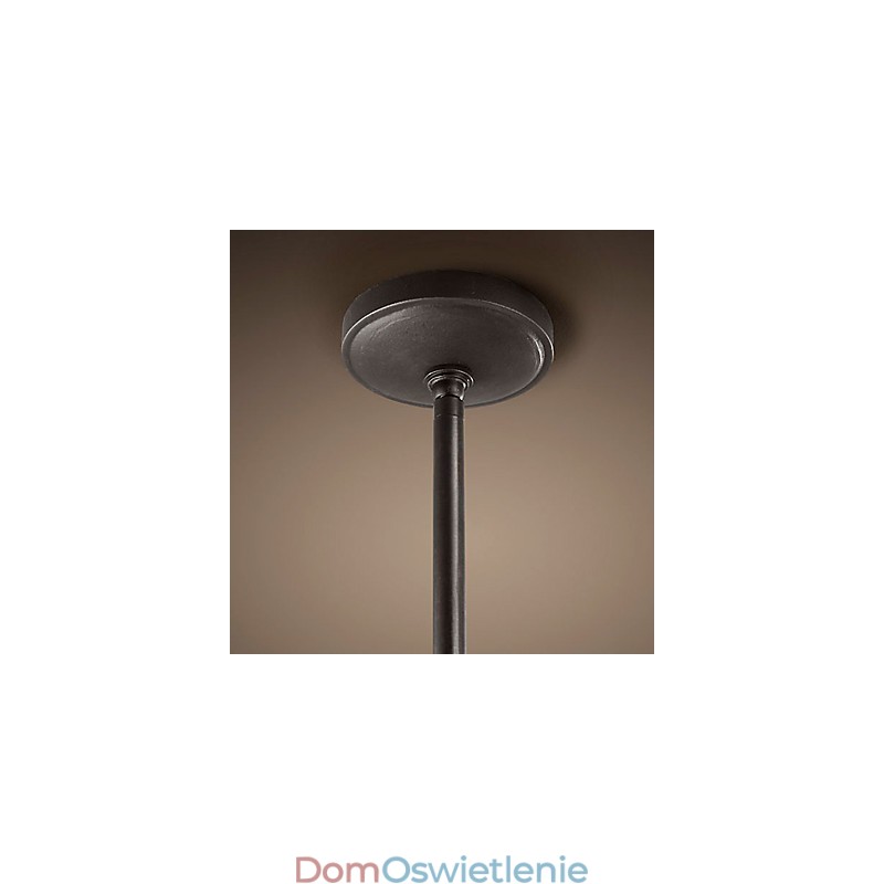 Lampa wisząca z żelaza w stylu retro z 12 światłami w kształcie świecy