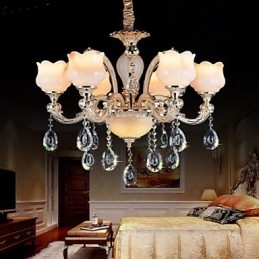 Lampa wisząca Jadeit w stylu europejskim Lampa wisząca kryształowa