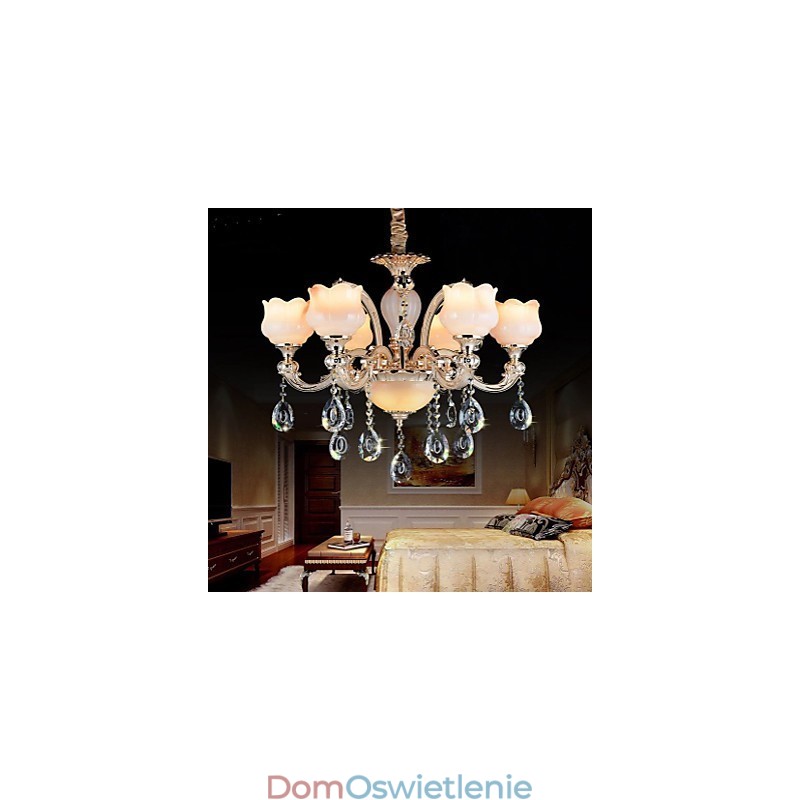 Lampa wisząca Jadeit w stylu europejskim Lampa wisząca kryształowa
