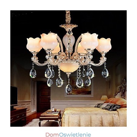 Lampa wisząca Jadeit w stylu europejskim Lampa wisząca kryształowa Lampa wisząca Jadeit w stylu europejskim Lampa wisząca kryształowa