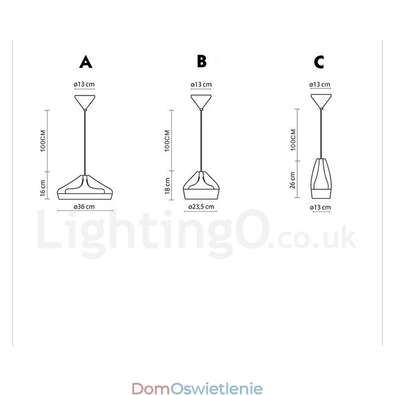 Nowoczesna, współczesna, wielokolorowa lampa wisząca