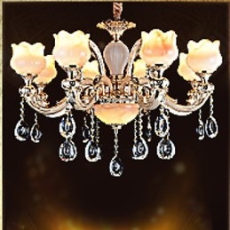 Lampa wisząca Jadeit w stylu europejskim Lampa wisząca kryształowa