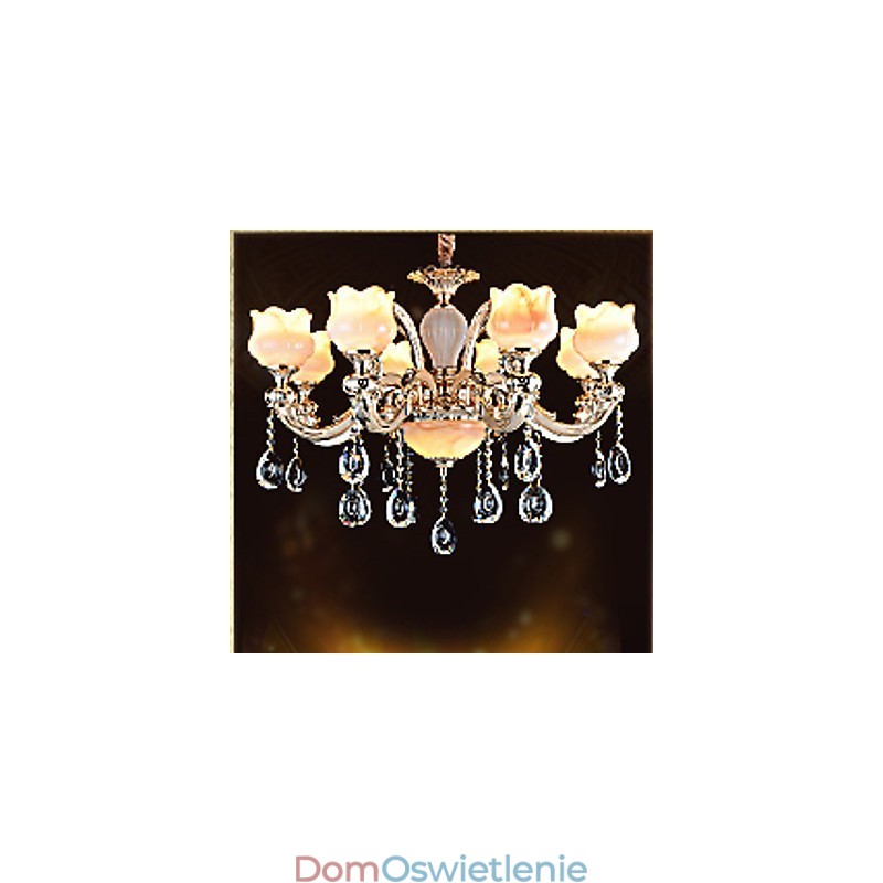 Lampa wisząca Jadeit w stylu europejskim Lampa wisząca kryształowa