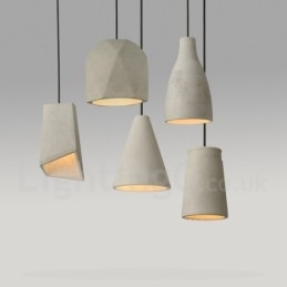 1 Lekka lampa wisząca betonowa