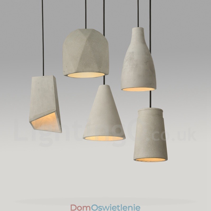 1 Lekka lampa wisząca betonowa