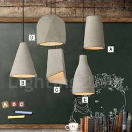 1 Lekka lampa wisząca betonowa