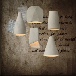 1 Lekka lampa wisząca betonowa