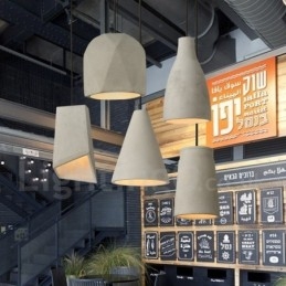 1 Lekka lampa wisząca betonowa