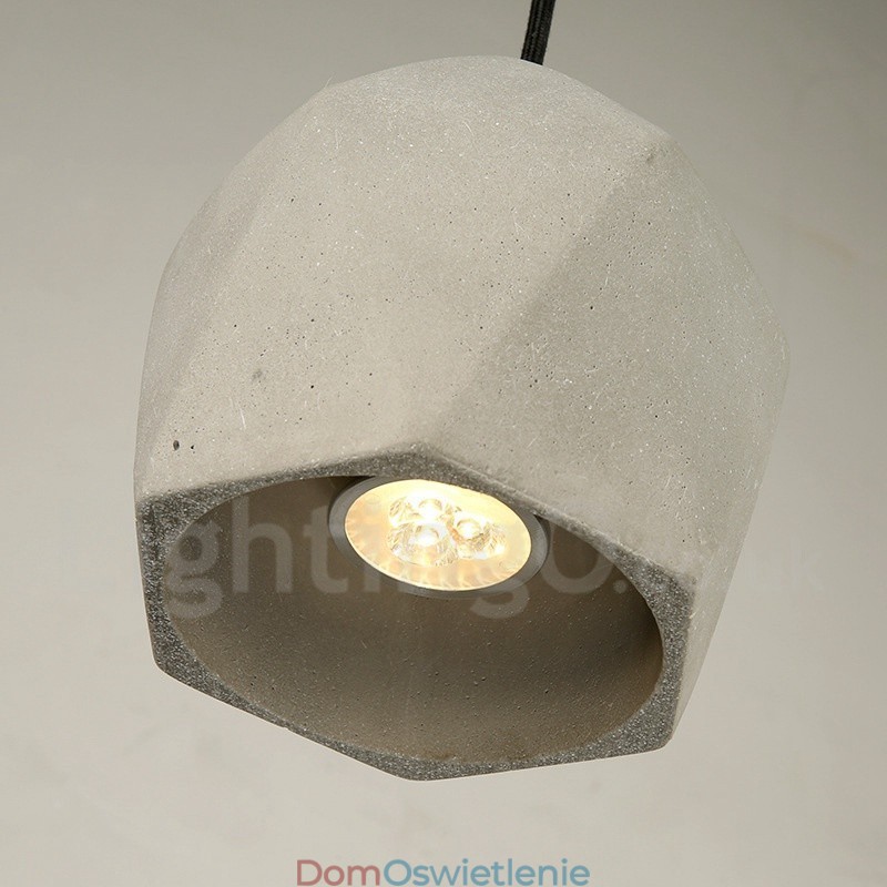 1 Lekka lampa wisząca betonowa