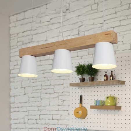 3-punktowa nowoczesna współczesna lampa wisząca z drewna 3-punktowa nowoczesna współczesna lampa wisząca z drewna