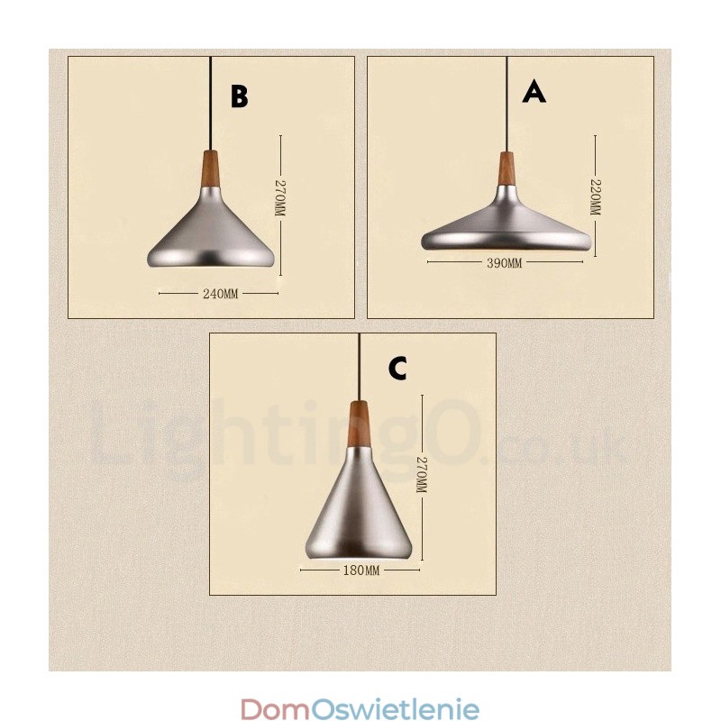 Nowoczesna współczesna metalowa lampa wisząca z 1 światłem