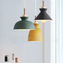 Nowoczesna współczesna metalowa lampa wisząca w wielu kolorach