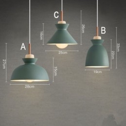 Nowoczesna współczesna metalowa lampa wisząca w wielu kolorach