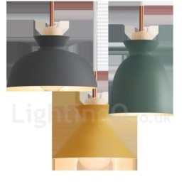 Nowoczesna współczesna metalowa lampa wisząca w wielu kolorach