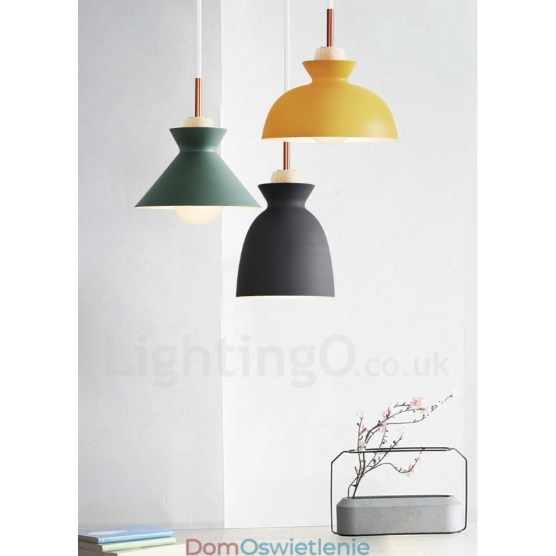 Nowoczesna współczesna metalowa lampa wisząca w wielu kolorach