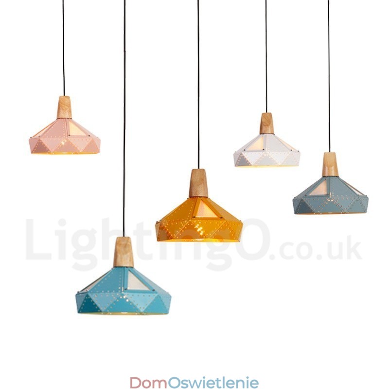 Pojedyncza 1-światłowa nowoczesna współczesna wielokolorowa lampa wisząca