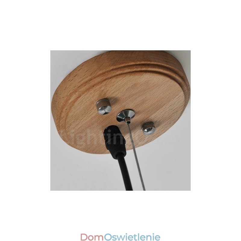 Nowoczesna współczesna lampa wisząca z drewna z 3 światłami