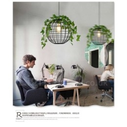Wisząca lampa w kształcie kuli w stylu rustykalnym