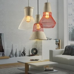 1 Lekka metalowa lampa wisząca Rustic Lodge