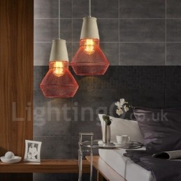 1 Lekka metalowa lampa wisząca Rustic Lodge