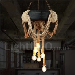 Wisząca lampa Country Vintage 6 Light