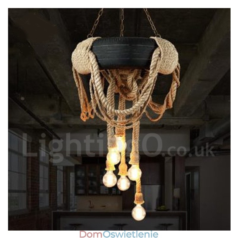 Wisząca lampa Country Vintage 6 Light