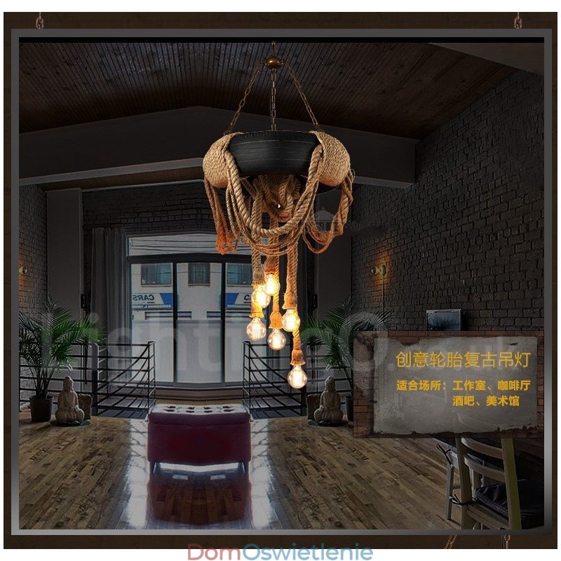 Wisząca lampa Country Vintage 6 Light