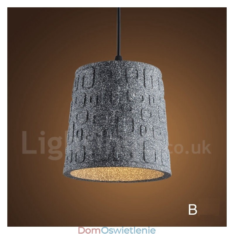 Retro Vintage Beton 1 Światło Wiszące Lampy
