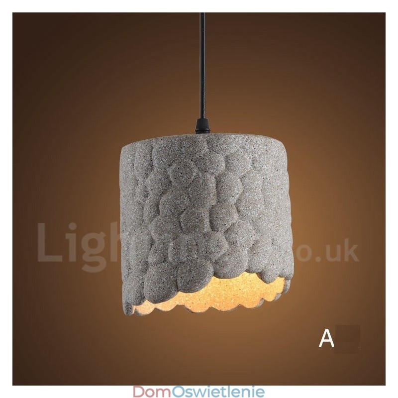 Retro Vintage Beton 1 Światło Wiszące Lampy
