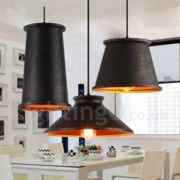Retro Vintage 1 Lekka metalowa lampa wisząca