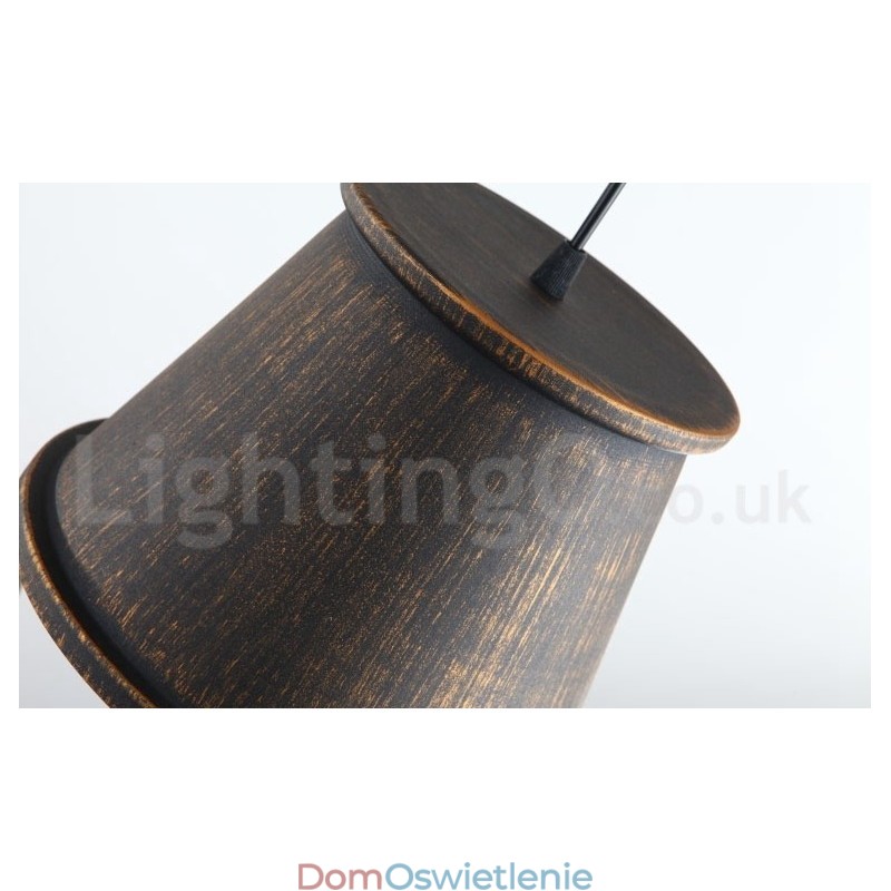 Retro Vintage 1 Lekka metalowa lampa wisząca