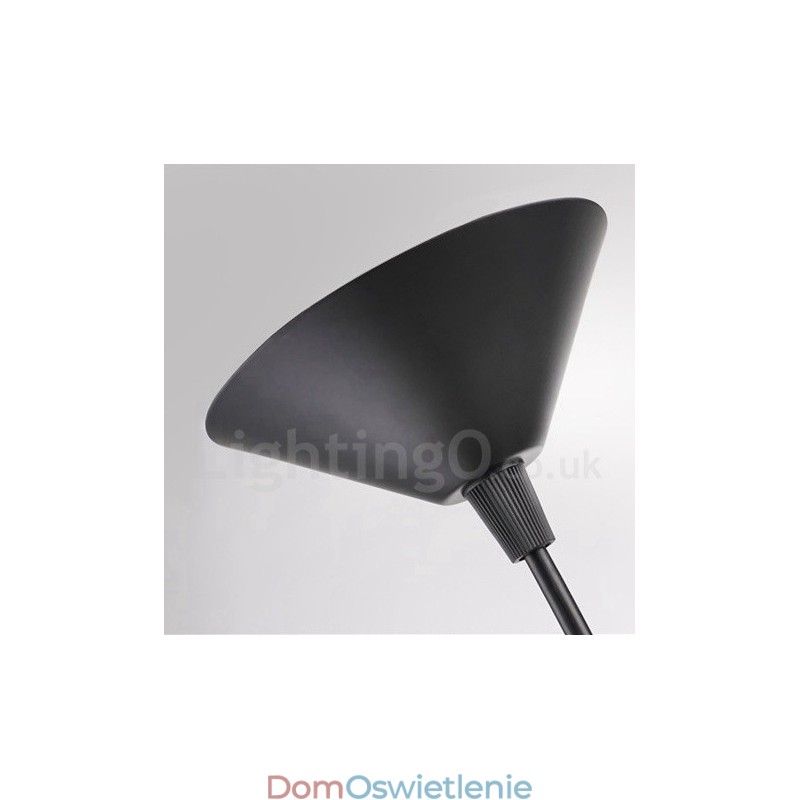 Czarny metalowy kapelusz w kształcie 1 światła retro vintage lampa wisząca